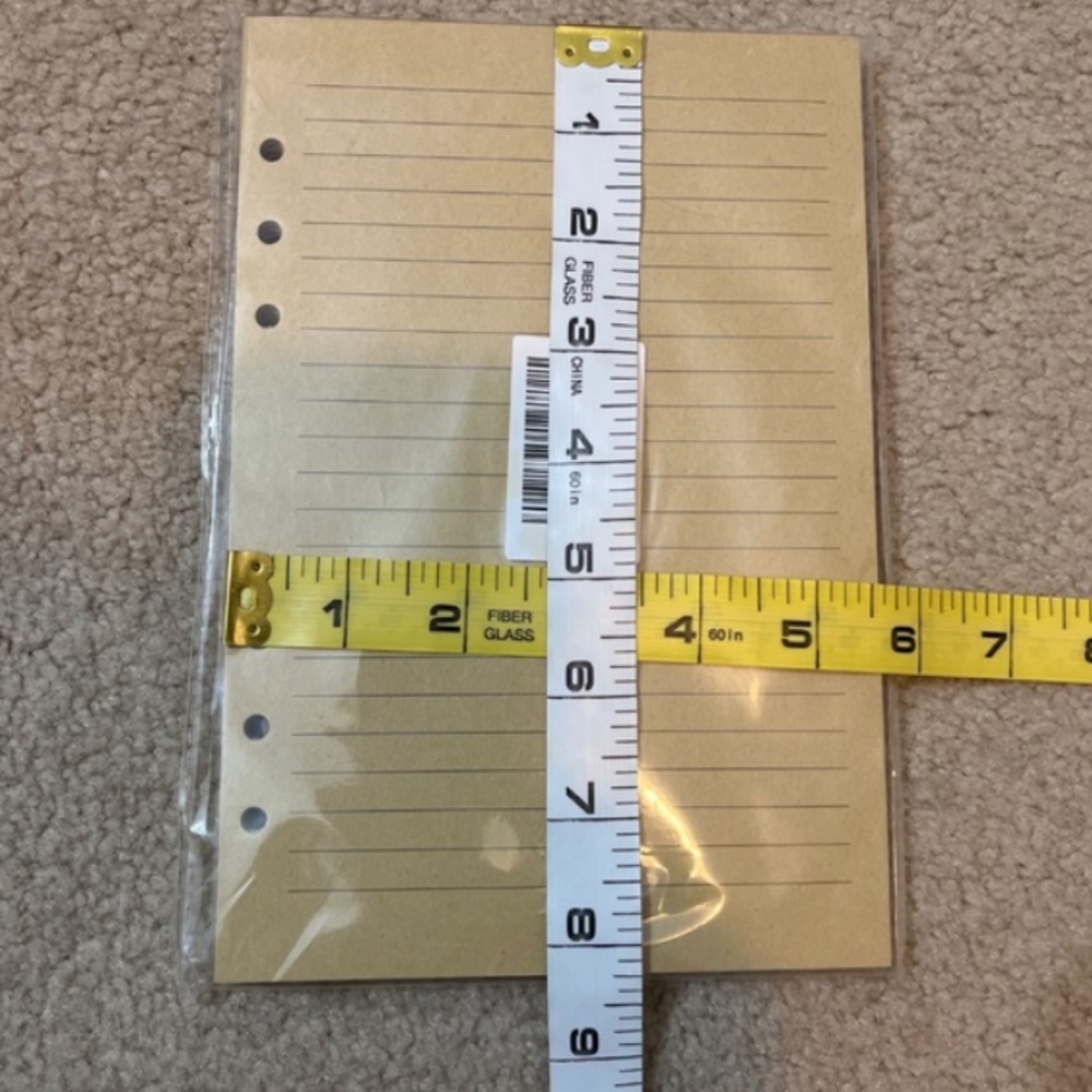 A5 6-Hole Kraft Paper Planner Refills – Lined & Blank (2 Packs) - Picture 3 of 6